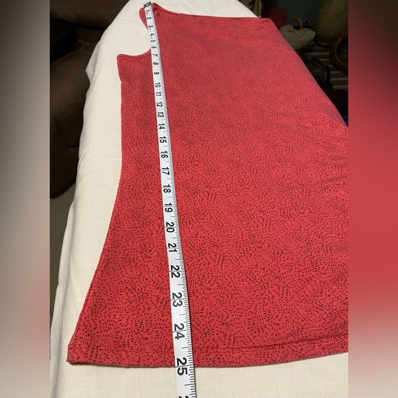 Toad & Co Wisper Double Tank Shirt Top, Size Large.  Peach with Black Design. - Picture 9 of 9